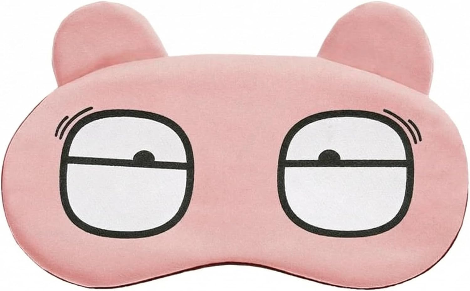 Soft Sleep Mask, Plush Cartoon Animal Eye Cover with Padded Light-Reducing Shape and Stretchy Elastic Strap for Travel, Naps, Meditation, and Home Rest, Pink