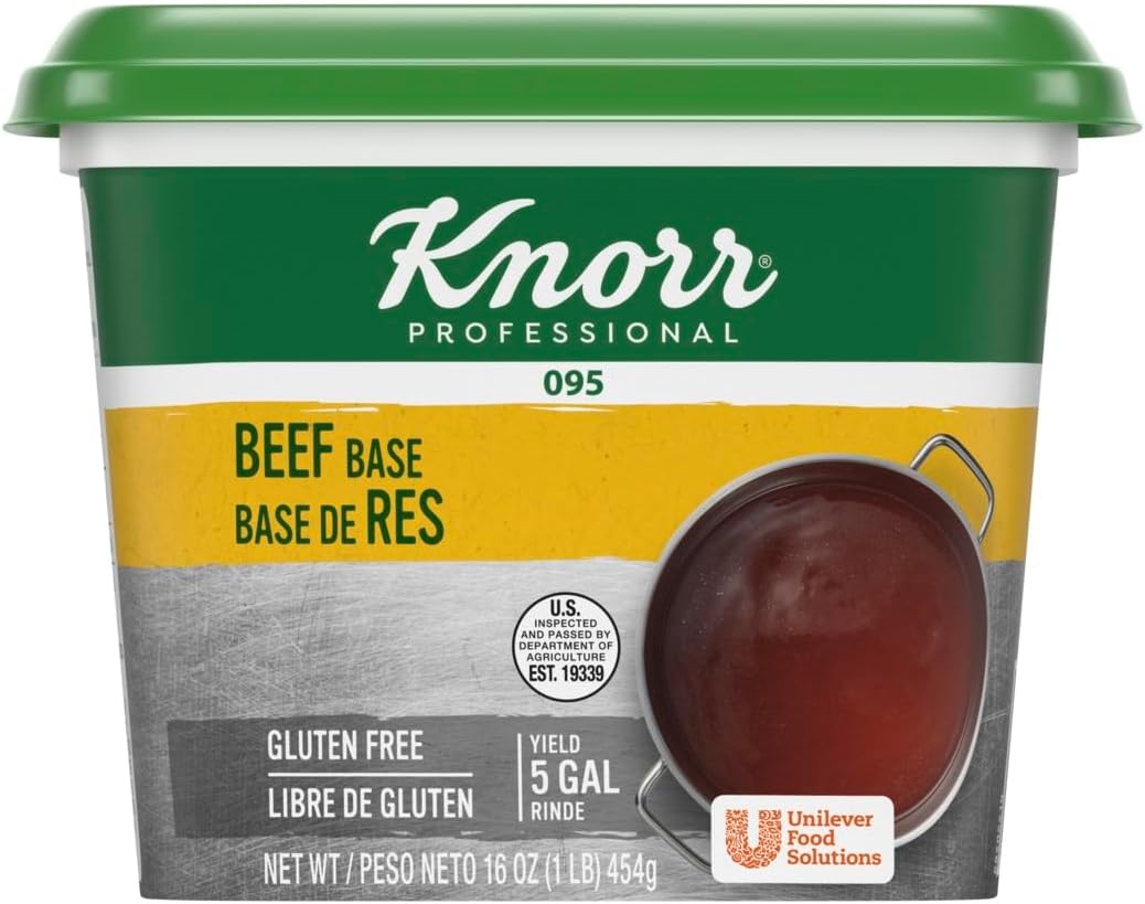 Knorr Professional 095 Beef Stock Base Gluten Free, 0g Trans Fat, 1 lb, 1 Pound Pack of 12