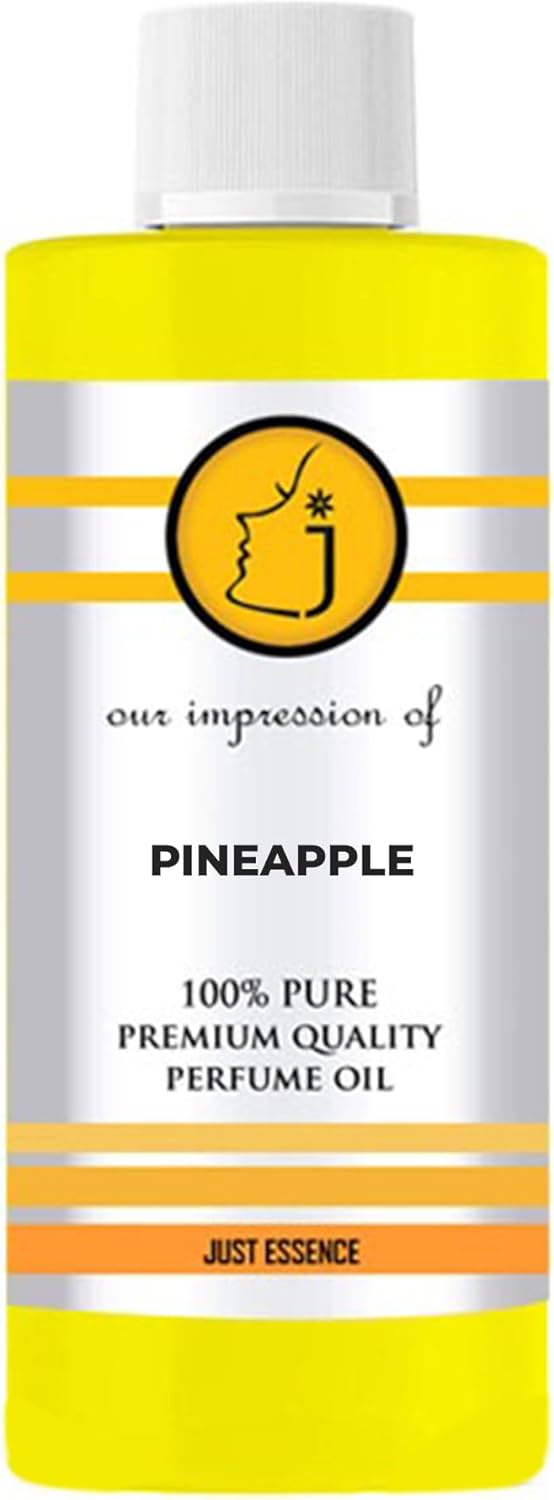 Just Essence Pineapple Fregrance Perfume Oil for Perfume Making, Personal Body Oil, Soap, Lotion, Candle Making & Incense | Premium Quality Undiluted & Alcohol Free | 16 Fl Oz