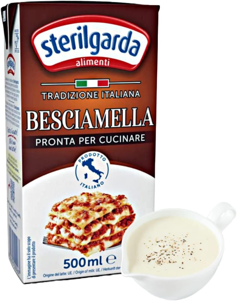 Sterilgarda Italian Béchamel Sauce Ready to Use | 16.9 fl oz (500ml) - Pack of 1