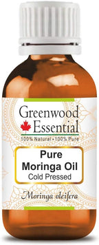 Greenwood Essential Pure Moringa Oil (Moringa oleifera) Cold Pressed 50ml (1.69 oz)