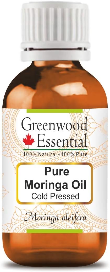 Greenwood Essential Pure Moringa Oil (Moringa oleifera) Cold Pressed 50ml (1.69 oz)