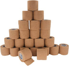 Self Adherent Cohesive Bandages Wrap 24 Count 2" x 5 Yards, Medical Tape, Adhesive Flexible Breathable First Aid Non Woven Rolls, Stretch Athletic, Ankle Sprains & Swelling, Sports