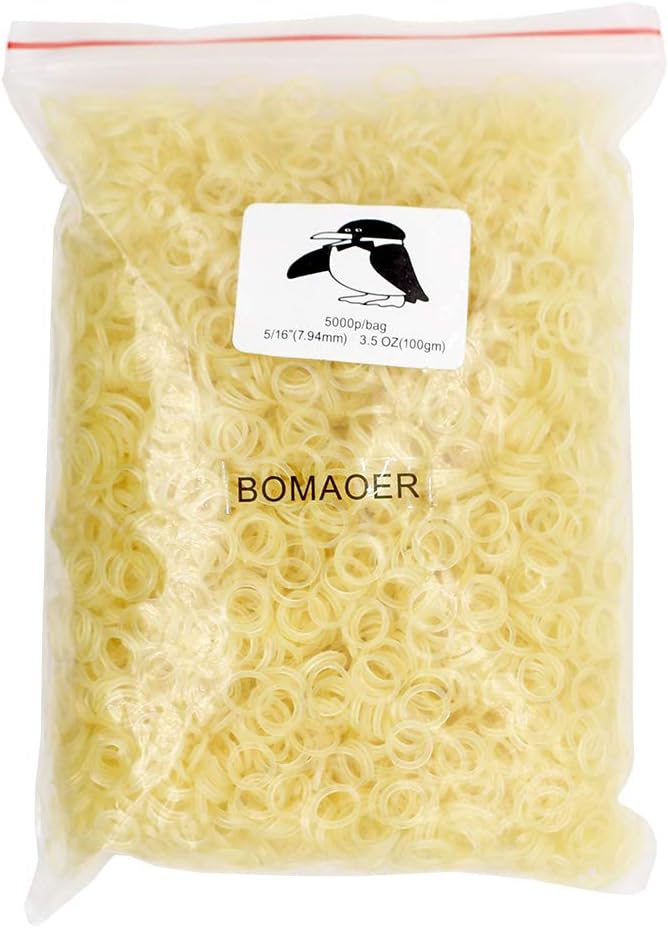 5000pcs Yellow - Orthodontic Elastic -For Braces - Dental Rubber Bands (5/16" 3.5oz)