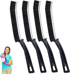 4-Piece Black Multi-Function Crevice Cleaning Brush Household Hard Bristle Narrow Brush Head Crevice Cleaning Tool