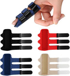 Upgraded Finger Splints (4Pcs), Trigger Finger Splint Finger Brace with 3 Fixing Strap for Mallet Finger, Broken Finger Protector, Knuckle Immobilization, Straightening Support, Arthritis Pain Relief