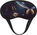 Outer Space Eye Mask for Sleeping Soft Satin Sleep Shade Cover Blindfold with Elastic Strap Travel Nap Blackout Eye Shade Cover for Women Men