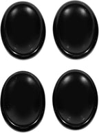 mookaitedecor Oval Shape Thumb Worry Stone Pack of 4, Polished Pocket Palm Gemstone for Anxiety Crystal Therapy Meditation Balancing, Black Obsidian
