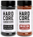 Hardcore Carnivore Black & Red Seasoning Combo Pack | Texas-Made Rubs for Steak, Brisket, Pork, Chicken, BBQ, Grilling and Smoking