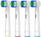 Replacement Toothbrush Heads Compatible with Oral-B Braun, 4 Pcs Professional Electric Toothbrush Heads Brush Heads for Oral B Replacement Heads Refill Pro 500/1000/1500/3000/3757/5000/7000/7500/8000