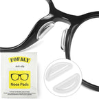 Nose Pads for Glasses, Anti-Slip Silicone Eyeglass Nose Pads, 2.5mm Heightened Airbag Cushions, Comfortable D-Shaped Adhesive Replacement Nose Pad for Sunglasses (10 Clear Pairs)