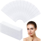 Maitys 400 Pieces Eyebrows Wax Strips Eyebrow Hair Removal Wax Paper Facial Strips for Women Men Lip Body Face(0.39 x 1.97 Inch,White)
