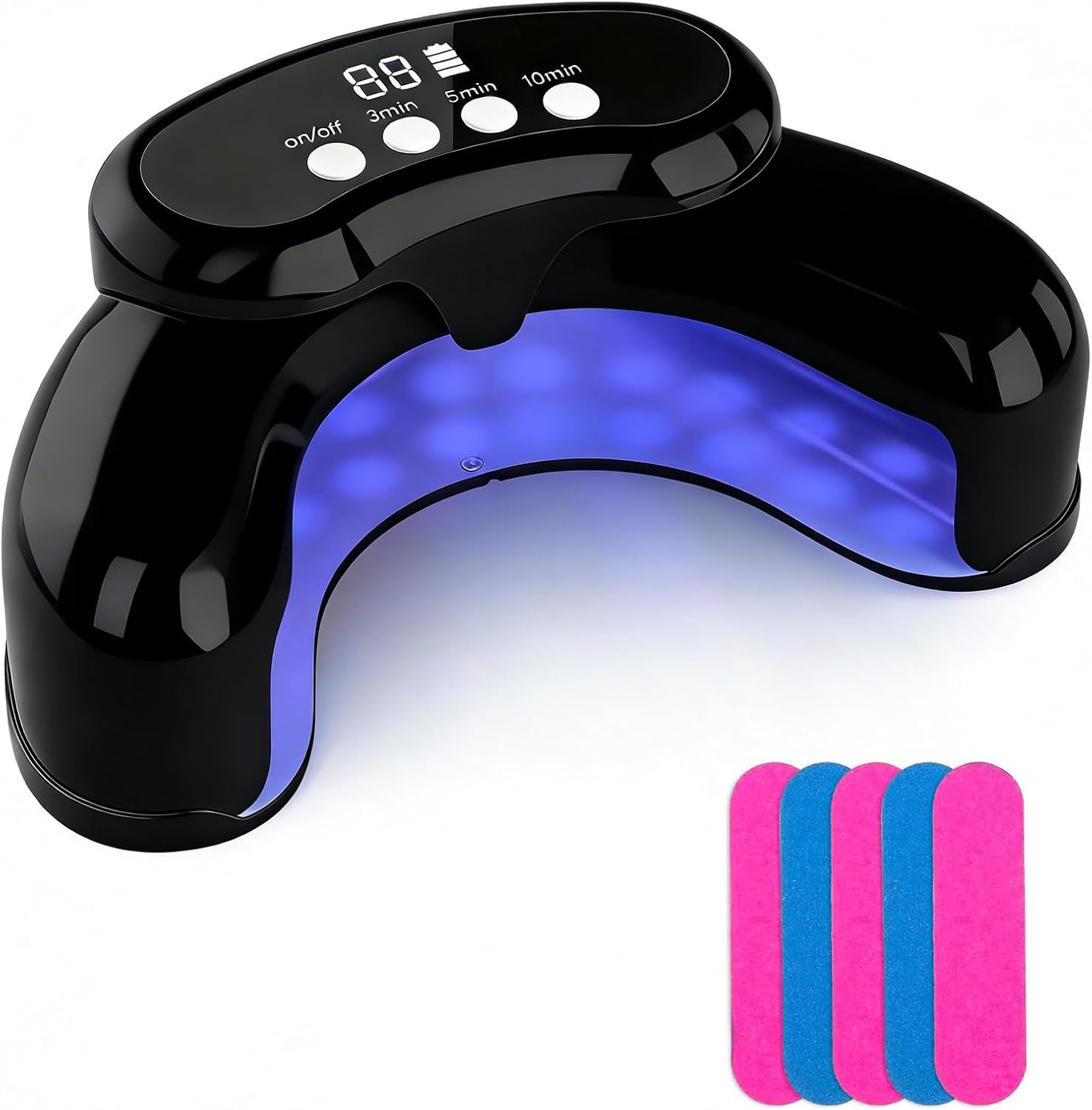Nail Fungus Laser Treatment LED Light Device-Nail Fungus Treatment,Solution for Damaged Discolored Thick Toenails & Fingernails - Black