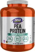NOW Sports Pea Protein Natural Unflavored Powder,7-Pound