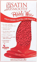 Satin Smooth Hard Wax Beads – Wild Cherry, Pebble Wax for Hair Removal on Sensitive Skin, Fine to Medium Hair, 35 oz