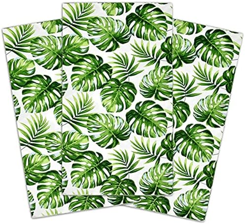 Gift Boutique 100 Tropical Palm Leaf Guest Napkins 3 Ply Disposable Paper Hawaiian Luau Green Leaves Room Party Decorative Towel