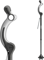 REHAND Adjustable Walking Cane for Seniors Adults - Ergonomic Anti-Slip Grip, 10 Height Settings (40"-49"), 350lbs Weight Capacity, Self-Standing Foldable Cane with Enhanced Anti Slip Base (Black)