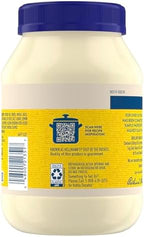 Best Foods Real Mayonnaise Mayo Jar For A Creamy Sandwich Spread or Condiment Gluten-Free,Made With 100% Cage-Free Eggs 30 oz,(Pack of 2)