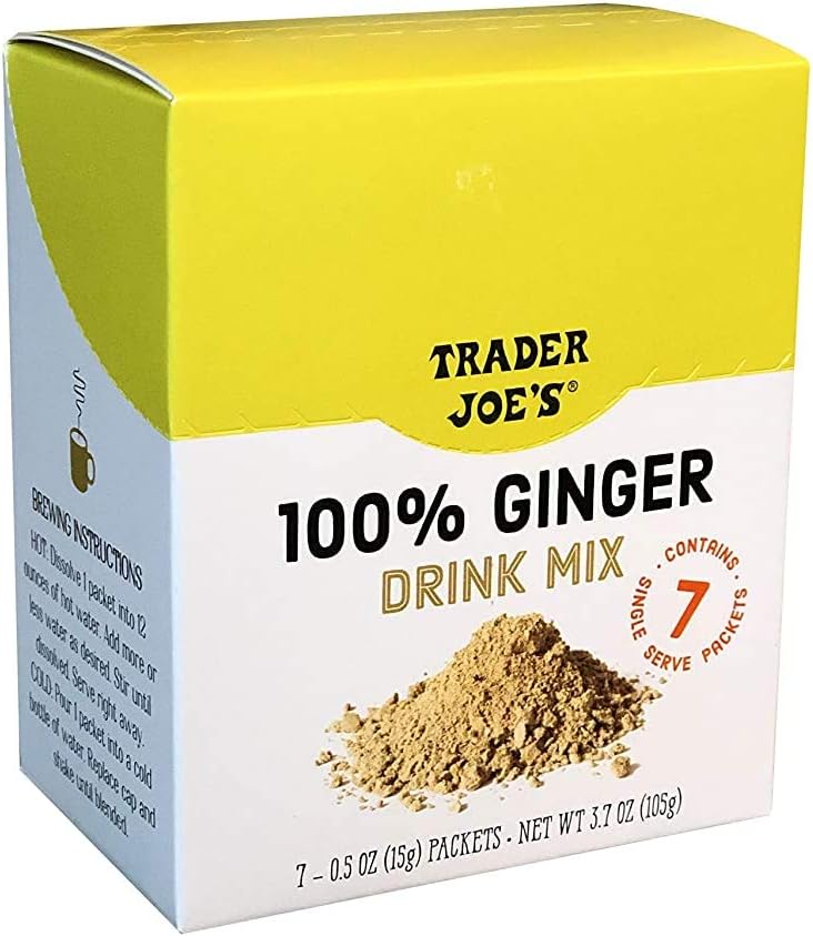 Trader Joe's 100% Natural Ginger Drink Mix 7 - 0.5oz (15g) Packets.