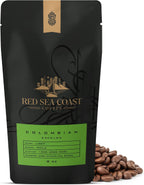 Red Sea Coast Colombian Excelso Coffee Beans - Single Origin Arabica from Huila Colombia - Premium Coffee with Almond, Dark Chocolate & Raisin Flavors - Smooth Balanced Brew - Dark Roast - 8 oz
