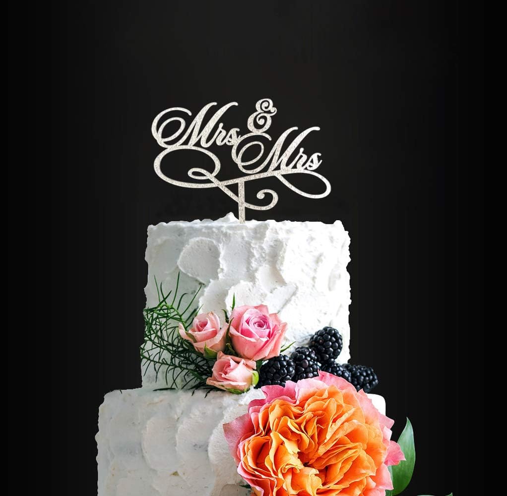Mrs and Mrs Wedding Cake Topper Same Sex Wedding Cake Topper Lesbian Cake Decor