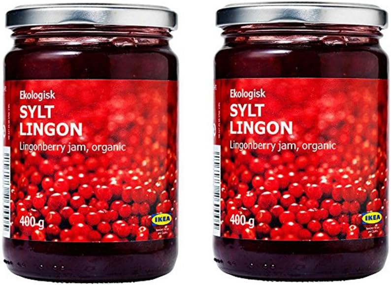 IIKEA SYLT LINGON Organic Lingonberry Jam ( 2 Jars)