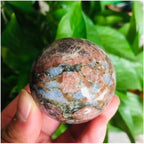 Crystal Stone Home Decor 1 pcs 50MM-70mm Natural Glaucophane Quartz Crystals Ball, for Home Decorative