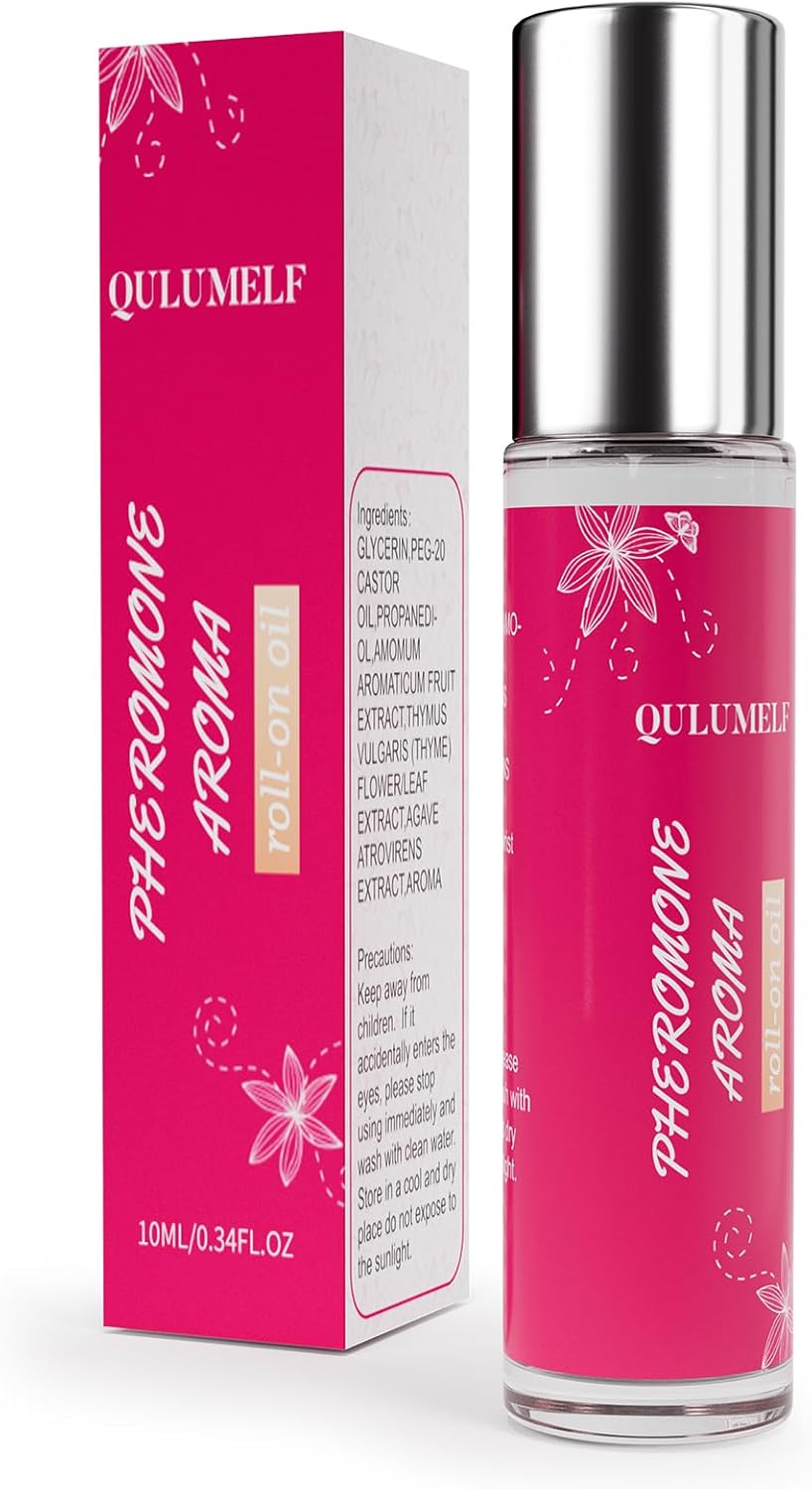 QULUMELF Pheromone Perfume for Women,Fragrance Pheromone Cologne Attract Men, Long Lasting Women's Perfume, Roller Ball Design, Portable and Fruity
