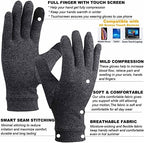2 Pairs Full Finger Arthritis Gloves,Compression Gloves for Women Men, Hand Gloves Support and Warmth for Hands, Finger Joint, Relieve Pain from Rheumatoid, Osteoarthritis, RSI (Medium (2 Pairs))