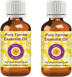 dève herbes Yarrow Essential Oil (Achillea millefolium) Pure | Non-Sticky | Non-Greasy | Lightweight | Men & Women | All Skin Types | Steam Distilled 5ml X 2 (0.33 oz)