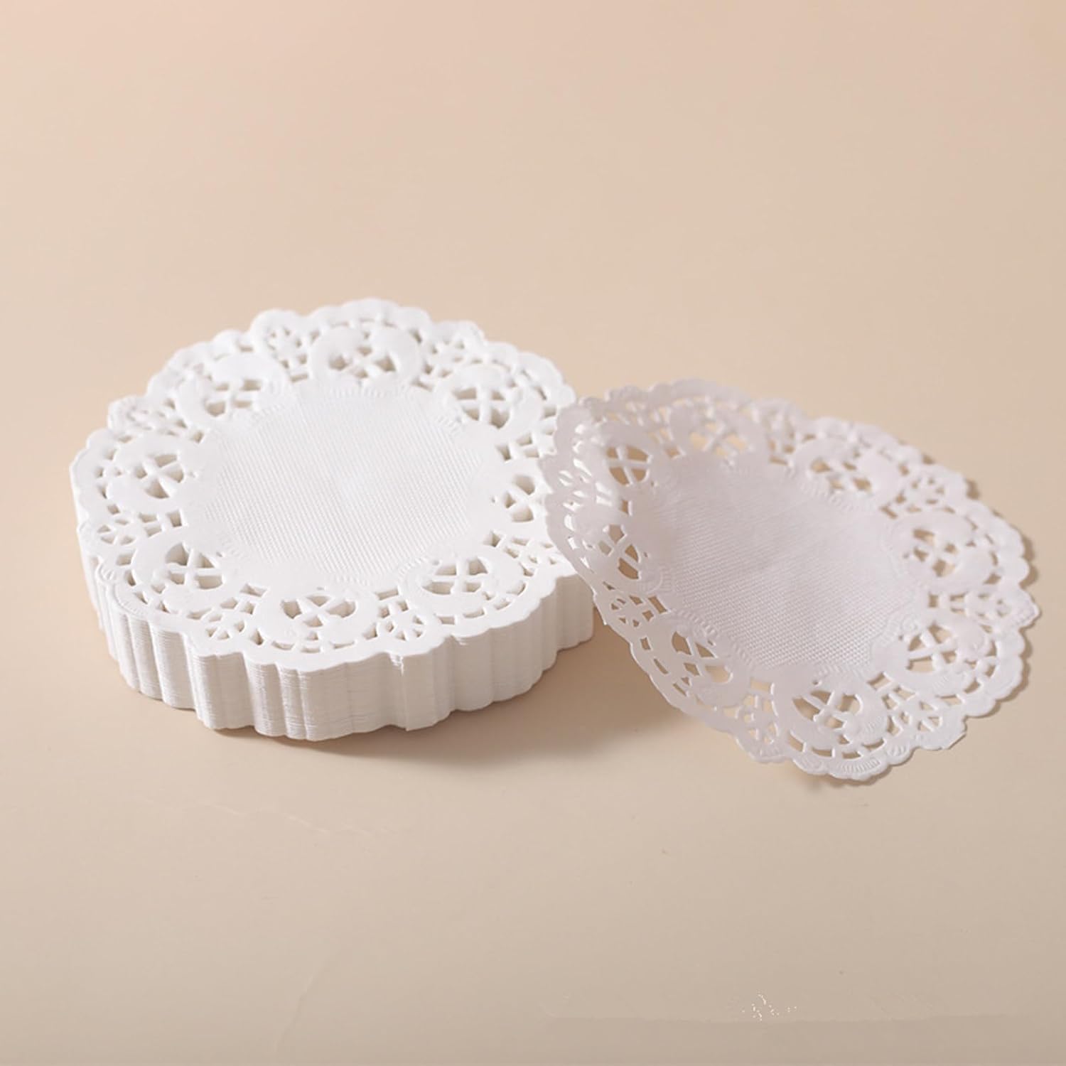 CHICIEVE Round Paper Lace Doilies 3.5 Inch White Pack of 250 Pcs