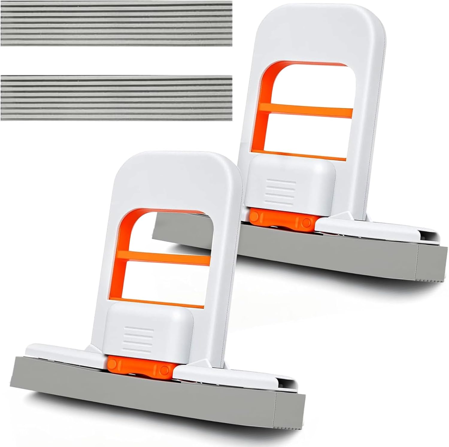 2PCS Mini Foldable Desktop Mop,Self-Squeeze Sponge Mop,Wet/Dry Use Mini Mop for Bathroom, Kitchen, Glass, Car & Small Spaces Portable (4 Sponge Head +2 Squeeze Handle)