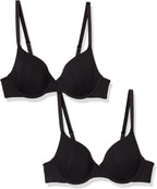 Amazon Essentials Women's Underwire T-Shirt Bras, Comfortable, Pack of 2