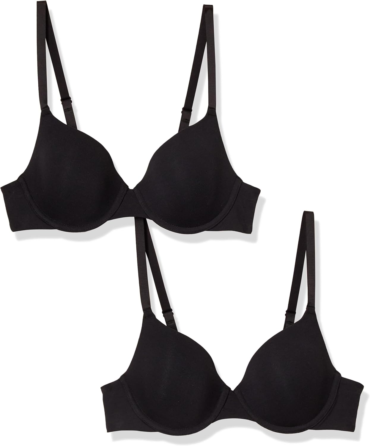 Amazon Essentials Women's Underwire T-Shirt Bras, Comfortable, Pack of 2