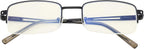 CessBlu Half-Rim Blue Light Filter Glasses Anti Screen Glare UV Rays for Men Women Reading Computer