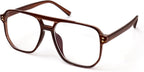 Blue Light Blocking Glasses Fake Nerd Clear Oversized Computer Lightweight Pilot Glasses Frame C8003