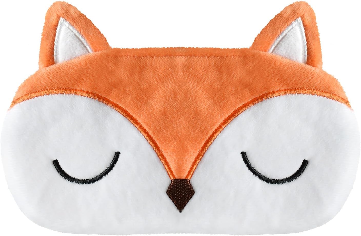 Cute Sleep Masks Cartoon Animal Fox Eye Masks Soft Plush Sleeping Mask Travel Blindfold Eye Shade for Women Men (Fox)