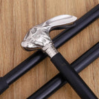 Premium Wooden Walking Cane | Beautiful Silver Plated Solid Brass Handle | Walking Stick & Crutches lacquer Polished Cane for Men and Women