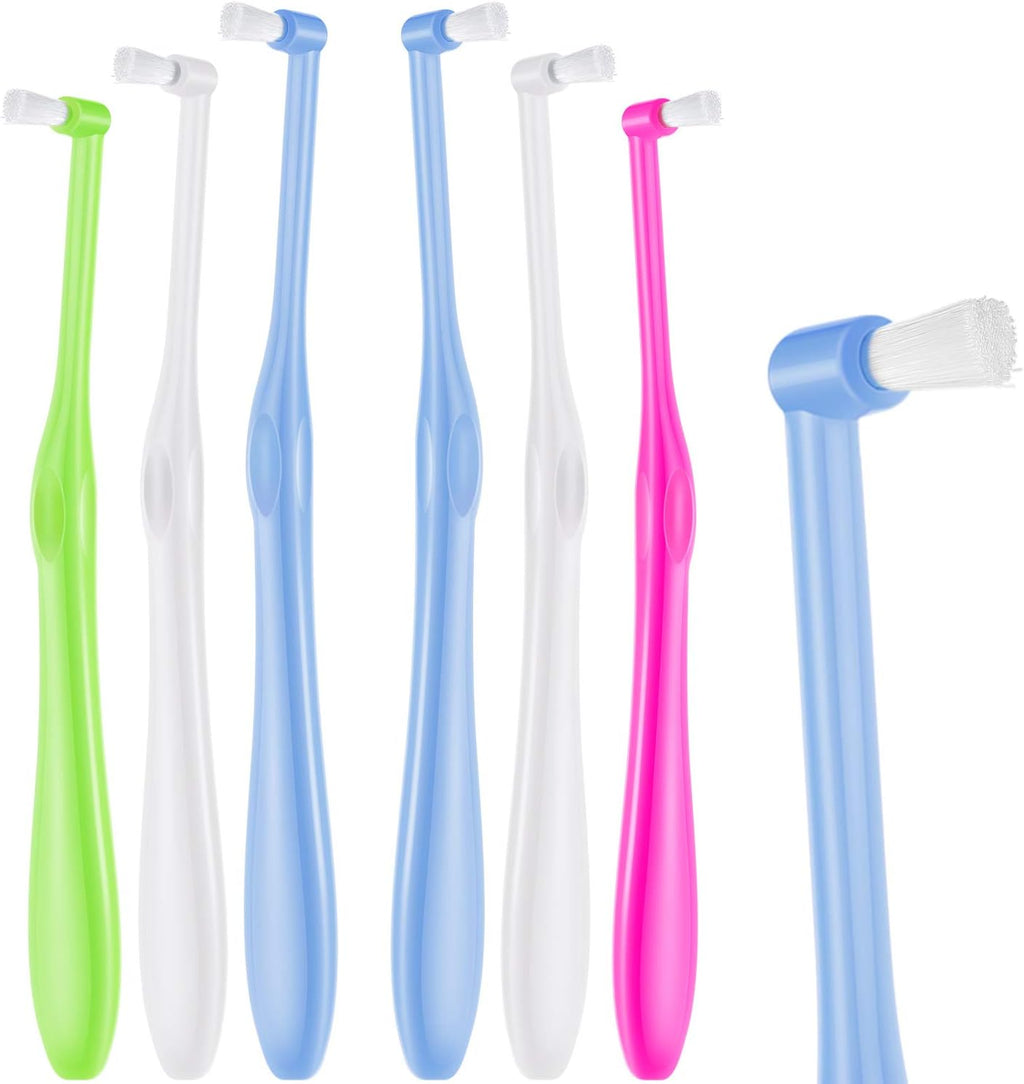 Boao 6 Pieces Tuft Toothbrush Tufted End-tuft Soft Trim Single Compact Interdental for Detail Cleaning Tapered Brush(Cyclinder Brush)