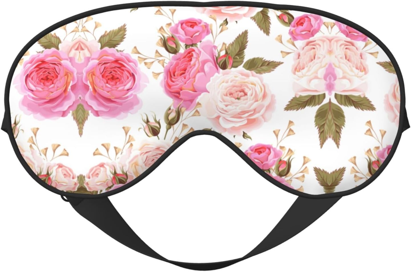 Floral Flower Rose Pink Eye Mask for Ultimate Sleep Comfort - Adjustable, Breathable & Stylish -Perfect for Light Sensitivity, Insomnia