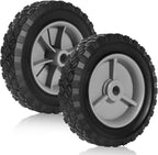 6 inch Heavy-Duty Rubber Wheels 2-Pack w/1/2 Bore, 1-1/2 Wide, 100LB Capacity - Fits Oregon 72-106, Craftsman, MTD, Radio Flyer, BBQ Carts（Gray）