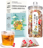 Chrysanthemum Cassia Seed Tea Bags, Chinese Eye Liver Tea, Burdock Root Wolf-berry Honeysuckle Osmanthus Mixed Herbal Floral Tea Bags
