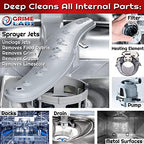 Dishwasher Cleaner Deodorizer Descaler Tablets, 24 pack Heavy Duty Deep Clean and Natural Limescale Remover, Dish Washer Cleaner Machine Pods, 12 Months Supply