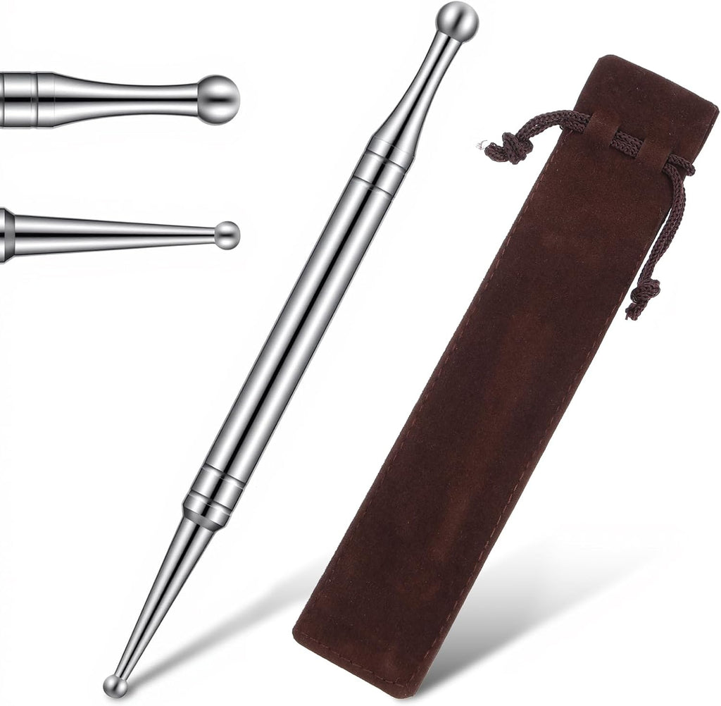 Nogeqi Stainless Steel Acupuncture Pen, Manual Acupressure Pen, Ear Body Point Acupressure Tool, Facial Reflexology Tools for Full Body Deep Tissue Merdian