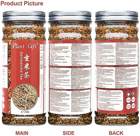 Genmaicha - Japanese Loose Leaf Tea - Gen Mai Cha Green Tea with Brown Roasted Rice - Caffeine Level Low -170g/5.99oz