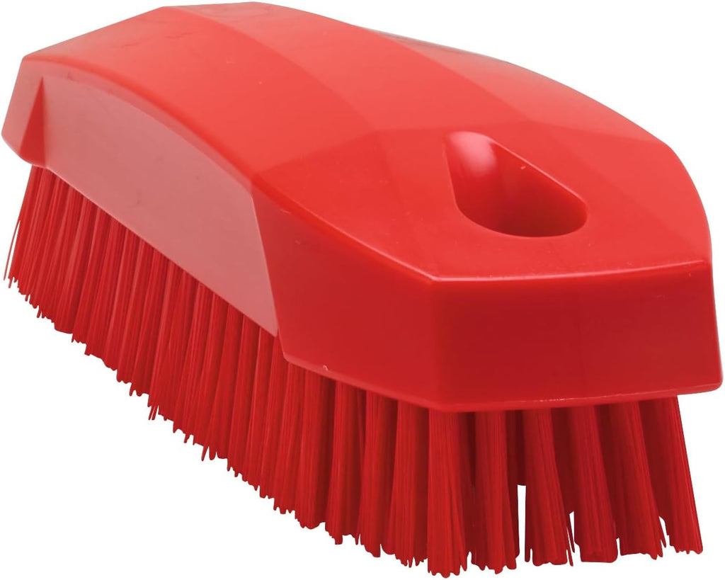 Vikan 64404 Brush,Nail,Stiff,PP/PBT,Red
