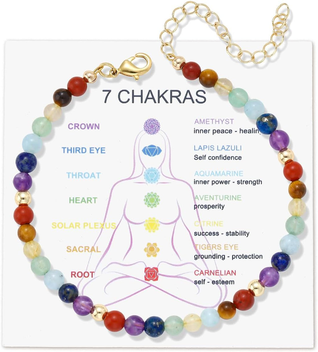 Triple Threat Protection Anxiety Relief Gifts for Women,Natural Healing Crystal Bracelet Evil Eye Jewelry for Her Friends