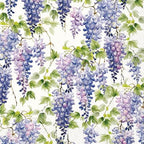 IHR Ideal Home Range Party Napkins Disposable 3-Ply Paper Lunch Napkin Pack, 6.5" x 6.5", Purple Wisteria (Cream), 20-Count