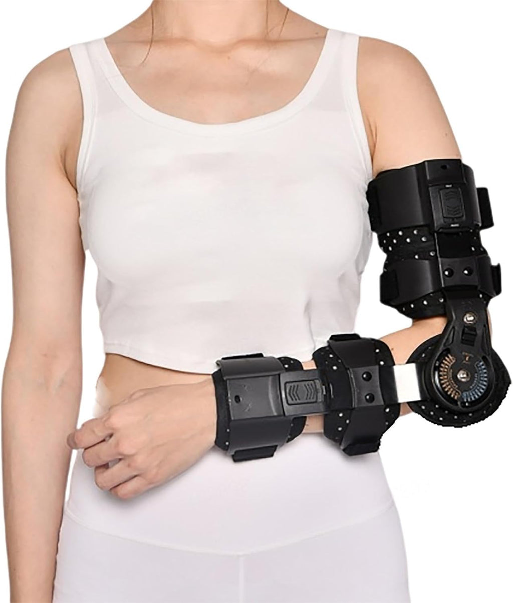Hinged Elbow Brace Arm Support for Ulnar Nerve Entrapment, Post OP Elbow Brace for Cubital Tunnel Syndrome Physical Therapy and Recovery,for Sleep and Work, for Woman, Man,Right