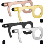 Handy Non-Touch Door Opener - Heavy-Duty Reusable Stylus Keychain - Germ Key Tool (4 Pack)